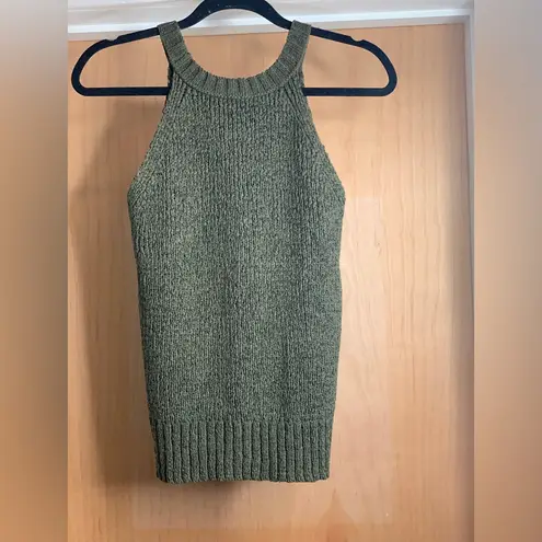 Point Sur Olive Knit Sleeveless Top. Size
