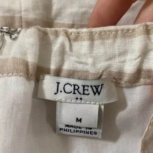 J Crew Factory linen blend striped relax Pom