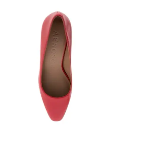 Aerosoles Comfortable MINETTA Mid-heel Pump, Racing Red Leather, Size 8.5W, NWT