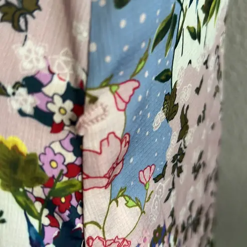 Ted Baker London Floral Flutter Hem Tea Party Dress Patchwork Print 4 Pink