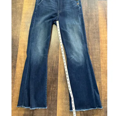 Mother The Swooner Weekender Flared Overalls Size 28 Blue