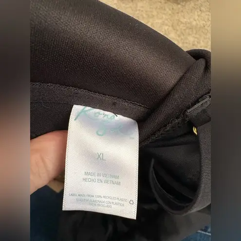 Kona Sol XL Black strapless one piece swimsuit with high coverage for butt 0391