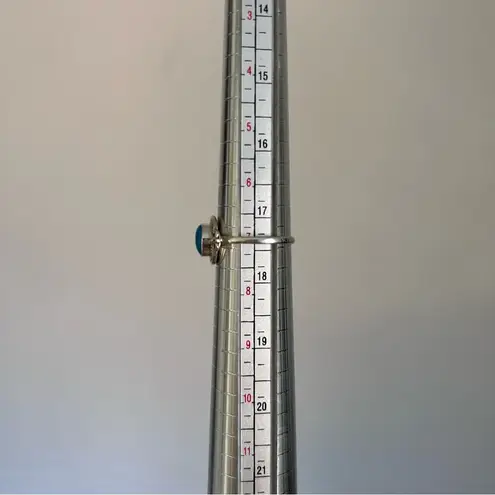 NEW 925 Sterling Silver Ladies Circle Cut Turquoise Ring Western Jewellery Blue