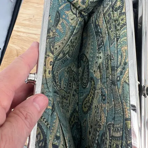 HOBO Black polished leather Lauren Clutch wallet