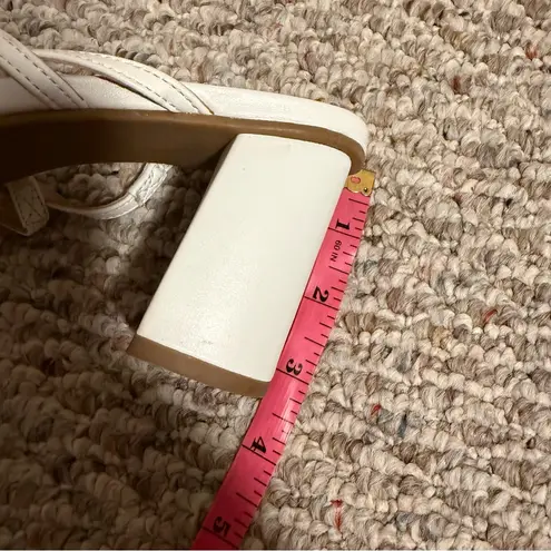 Dolce Vita White Blocked Strappy Sandal Block Heel