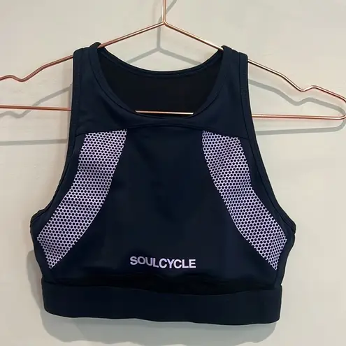 Lilybod Soul Cycle Navy Blue Purple Racerback Sports Bra