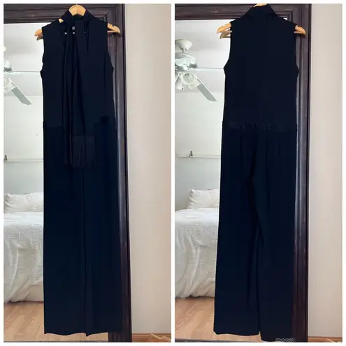Sandro  Black Tassel Jumpsuit