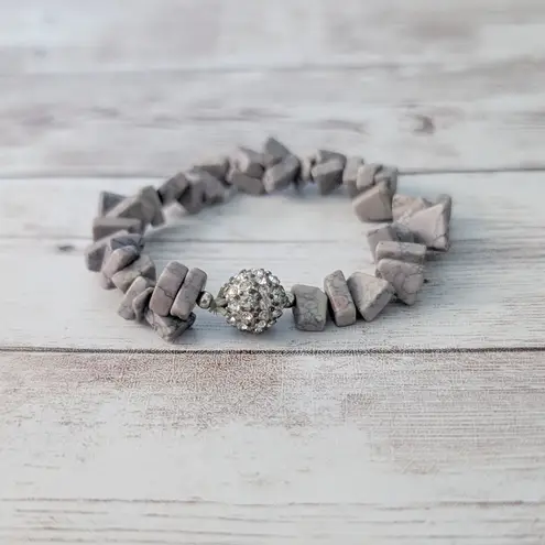 Stretch Bracelet Dusky Tones Brownish with Purple Undertones