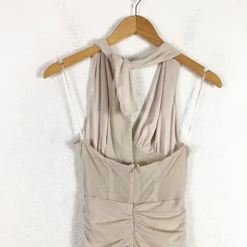 ZARA  Draped Tulle Mini Dress Size Small Halter Two Way Corset Stretch Cocktail