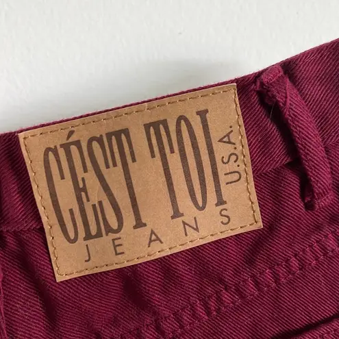 c'est toi Vintage  red denim shorts