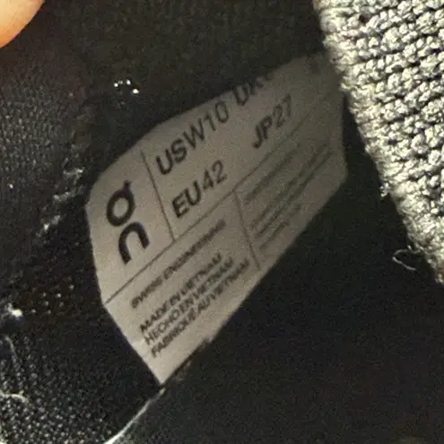 ON Running Brand Cloud Cloudeclipse Black Orange Women's Sz 10 Shoes New