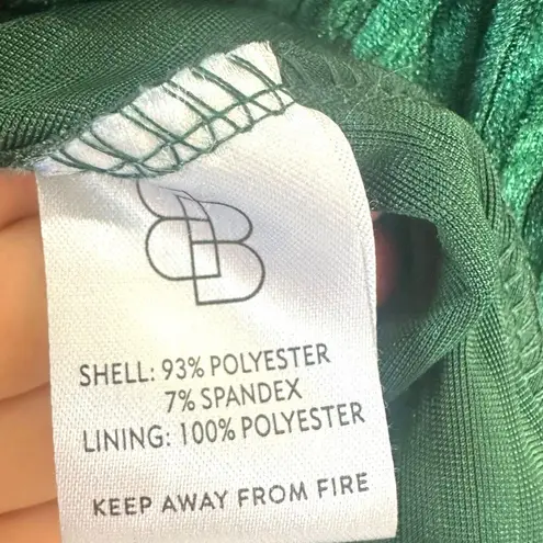 Baltic Born Andi Ribbed Emerald Velvet Wrap Dress Size Small