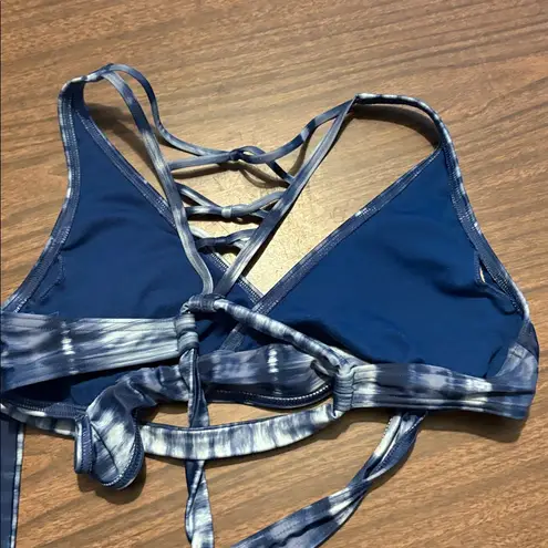 prAna Small Atalia Bikini Top Blue Belize Hazy Days