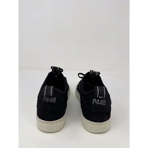 P448 Sohosocks Womens Shoes Black Suede Low Top Fashion Sneakers Italian 39 US 9