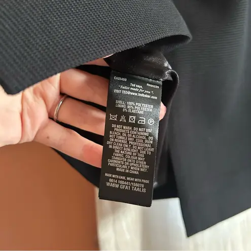 Ted Baker Taalis Woven Pencil Skirt Black Wrinkle Resistant Size 1 US Size 4 (S)