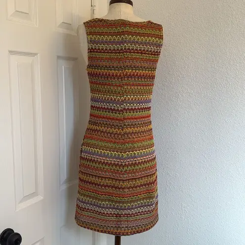 Y2k rainbow knit mini dress Green