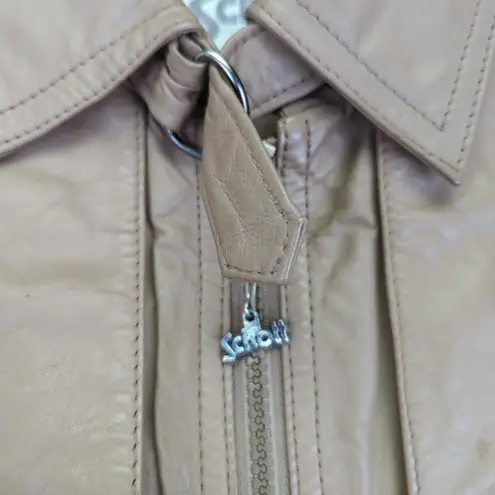 Schott Sportswear Genuine Leather Bomber Jacket Womens Size 40 Brown