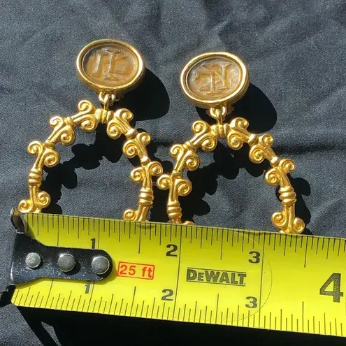 Karl Lagerfeld Vintage Gold Clip on Earrings