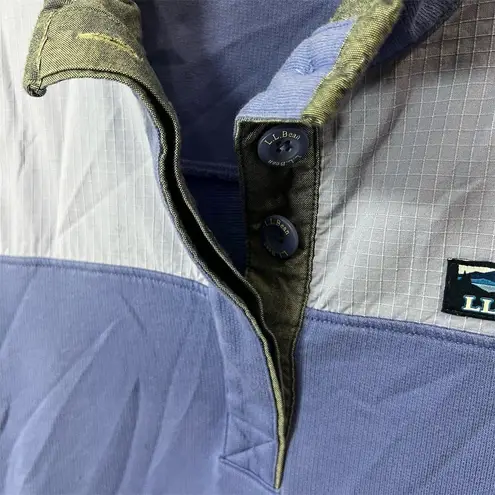 LL Bean Women's Purple 1/4 Button Pullover Sweat Shirt Size Small