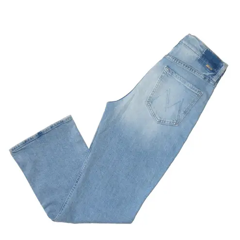 NWT Mother The Scooter Ankle in Don't Be A Square Slouchy Crop Flare Jeans 27 Blue