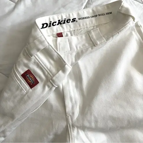 Dickies  White Worker Crop Roll Hem Pants Size 9/29