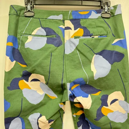 Boden USA Boden Richmond Pants Green Blue Yellow & Ivory Bold Floral Ankle Pants Size 6