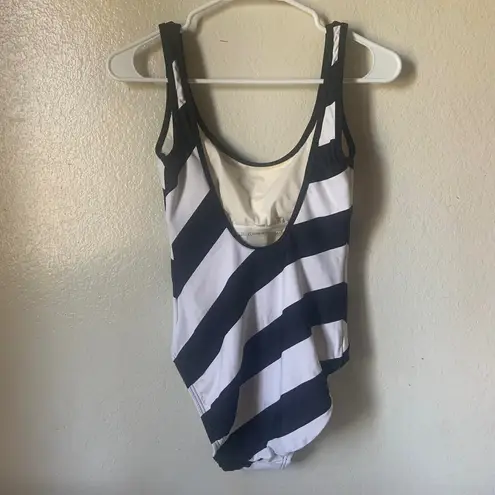 DKNY Striped One Piece Swimsuit