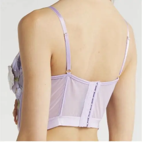 Kilo Brava Women Embroidered Underwire Bustier 3D Floral Fairy Core Size Medium