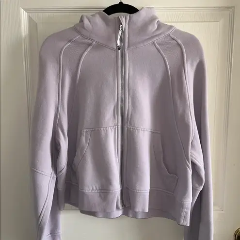 Lululemon  Womens Scuba Full Zip Sweatshirt Hoodie in Faint Lavender Size M/L
