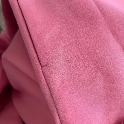 $605 NWT MSGM HALF LINED DOUBLE BREASTED BLAZER WITH RUFFLED Size 40 Pink Coat