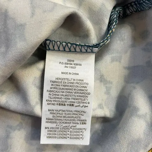 Boden Jersey Dress Tie Waist Tulip Cluster Print French Navy