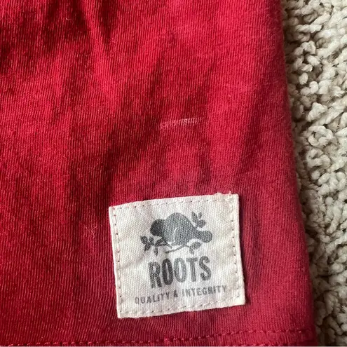 Roots Vintage Whistler Blackcomb T-Shirt Size Medium BC Canada 1965 Brick Red C9