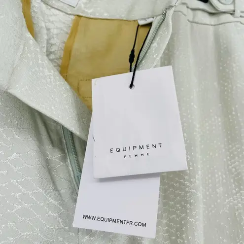 Equipment NWT Charlyne Tonal Snakeskin Print Trousers In Sky Gray Size 0