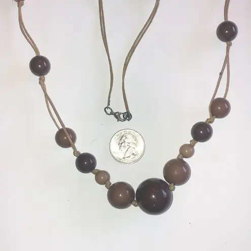 Brown Beaded Boho Necklace