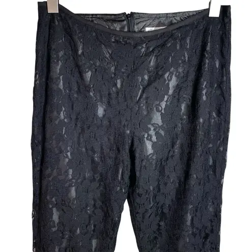 Vintage Black Lace Pants 90s Size 10