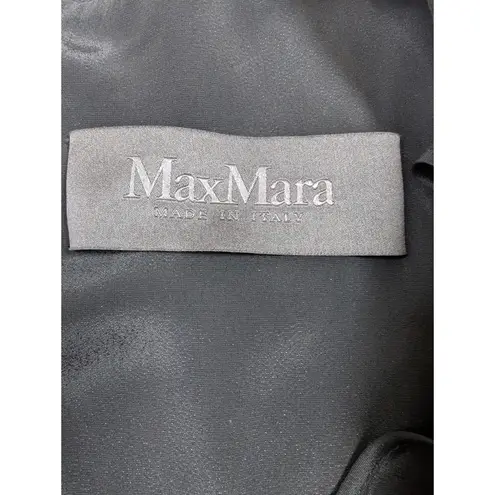 Max Mara Black Cap Sleeve 14 Sheath Dress Midi Length Made in Italy Size 14P