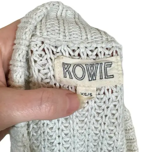 Rowie the Label Fae Knit Chunky Balloon Sleeve Sweater in Snow size XS/S White