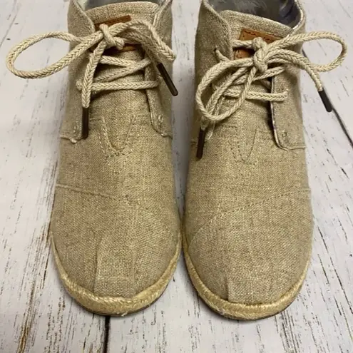 Toms  Canvas Lace Up Wedge Espadrilles thumbnail 4