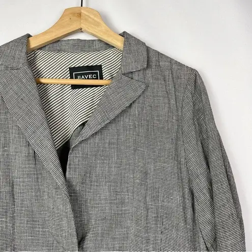 Boutique Jiavec Gray Plaid Single Button Blazer Jacket L
