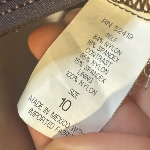 La Blanca  Blue One Piece Black Green Blue Swimsuit Size‎ 10