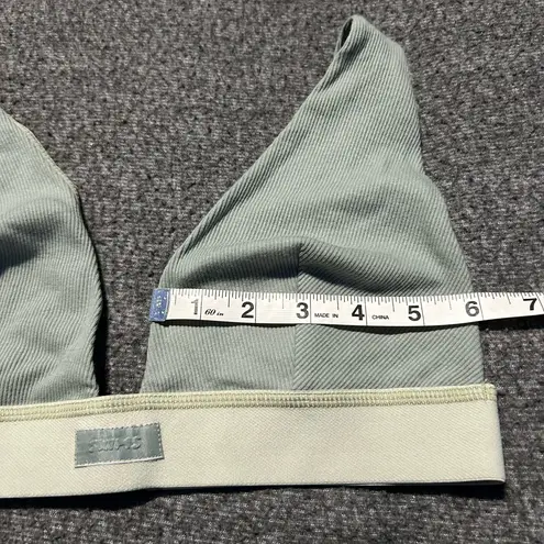 SKIMS Rib Plunge Bralette Size XL Mineral Green *SEE MEASUREMENTS*