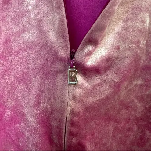Vintage Bogner Y2K Velvet Pullover Quarter Zip Long Sleeve in Liquid Pink Size 10