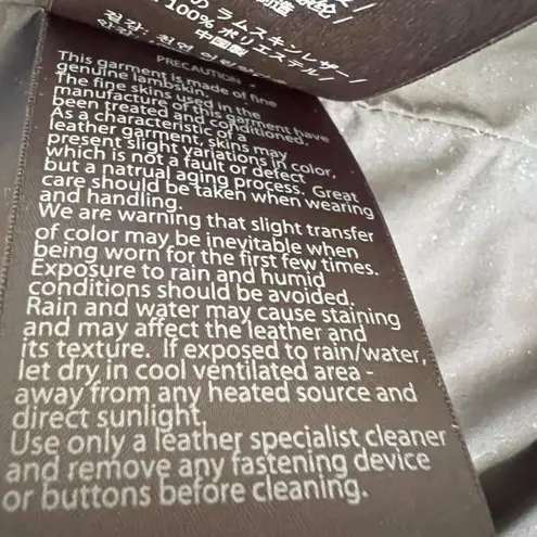 Mackage Jacket Women S Black Lambskin Biker Soft EUC