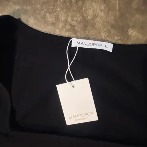 MANGOPOP Women's Square Neck Long Sleeve Bodysuit Tops