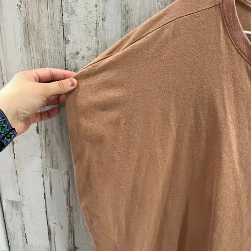 Nuuds Cinnamon Brown 100% Cotton Muscle Tee Tshirt Womens Size XXL Tan