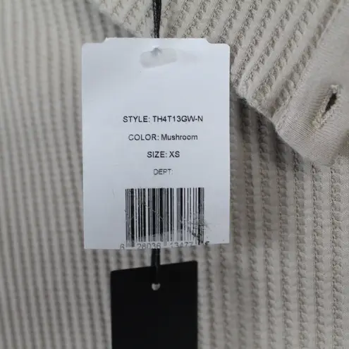 The Range Stark Taupe Mushroom Ribbed Thermal Top Turtleneck Sweater New XS Tan