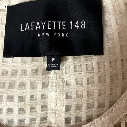 Lafayette 148 New York White
Perforated Leather Jacket P 0/2 White Size 0P