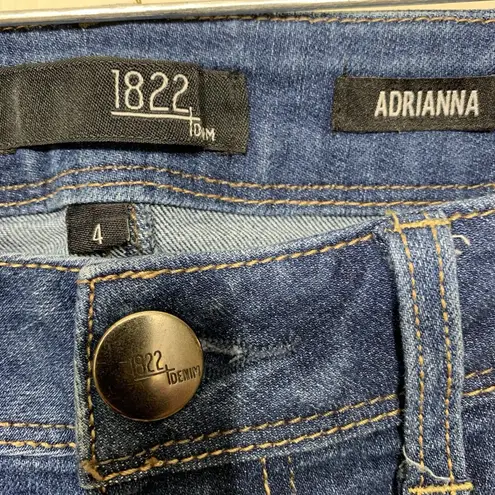 1822 Denim Adrianna Women's Size 4 Blue Skinny Leg Dark Wash Stretch Denim Jeans
