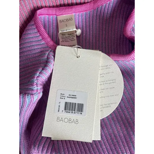 Baobab Ishi Cut Out Knit Maxi Dress Raspberry Womens Size Small Pink