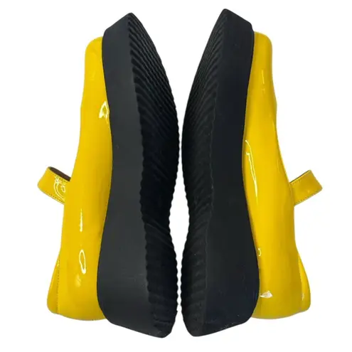 Shiny Patent Leather Lolita Mary Jane Platform Buckle Shoes Goth Rave Punk Sz 9 Yellow